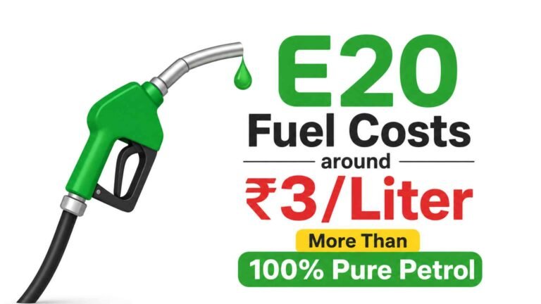 E20 Fuel Costs around ₹3Liter More Than 100% Pure Petrol